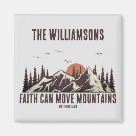 Faith kan flytta bergen Christian Bible Verse Magnet