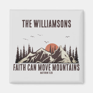 Faith kan flytta bergen Christian Bible Verse Magnet