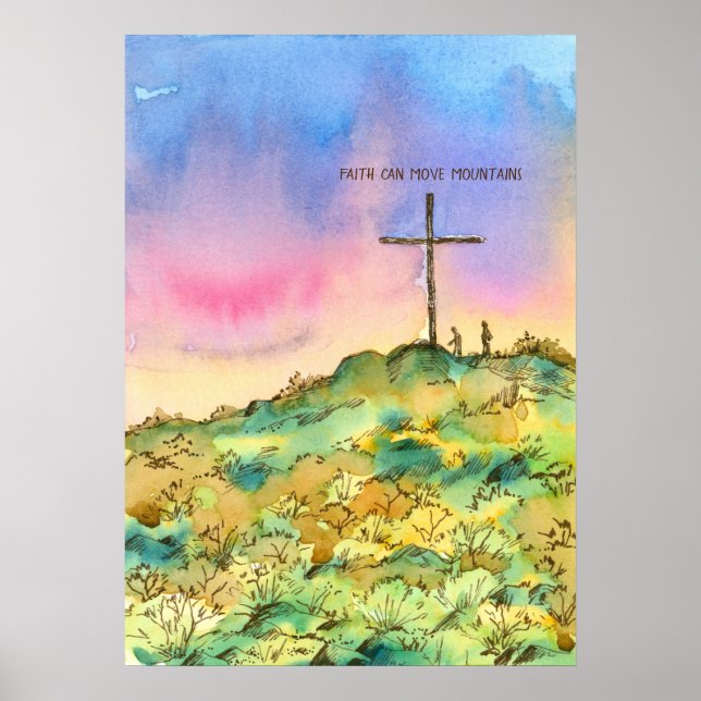 Faith kan flytta bergen i Kor inspiration Poster (Framsidan)