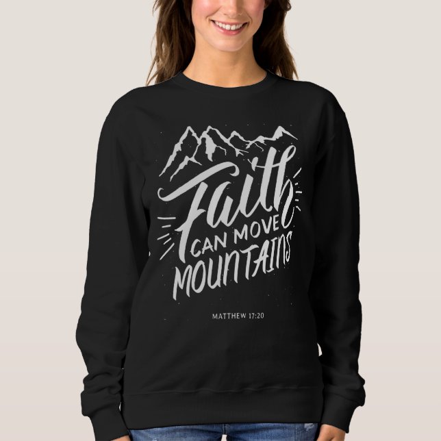 Faith kan flytta bergen. t shirt (Framsida)