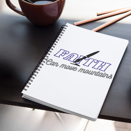 Faith kan flytta bergen till den kristna antecknin anteckningsbok