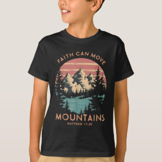 Faith kan flytta bergens Religiösa Christian Campi T Shirt