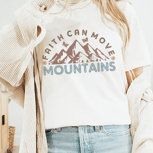 Faith kan flytta bergens Religiösa Christian Faith T Shirt