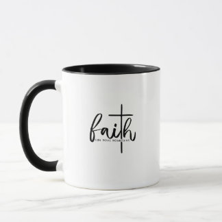 Faith kan flytta bergskaffe Mugg - Dubbla sida vid