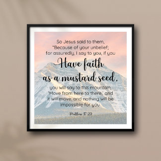 Faith kan flytta bergskript poster