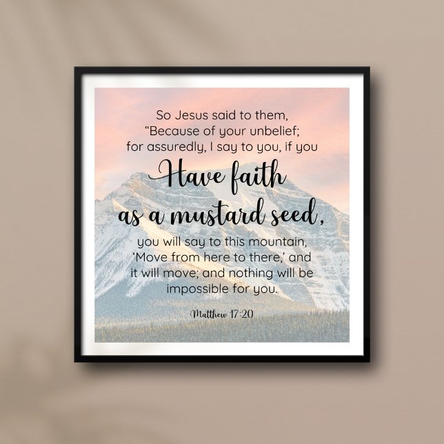 Faith kan flytta bergskript poster (Skapare uppladdad)