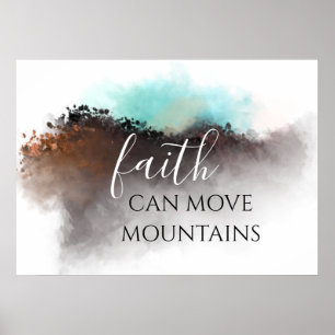 FAITH KAN FLYTTA MOUNTAINER POSTER