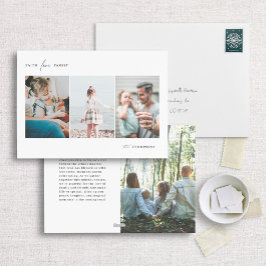 Faith, Kärlek, Family Minimalist Multi Photo Julkort