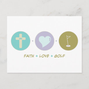 Faith Kärlek Golf Vykort