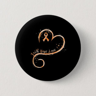 Faith Kärlek Hope Courage Aml Leukemia Awareness Knapp