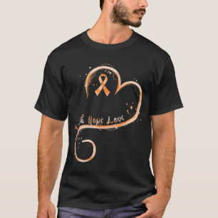Faith Kärlek Hope Courage Aml Leukemia Awareness T Shirt