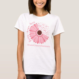 Faith Kärlek Hope daisy blomstercancerband T Shirt
