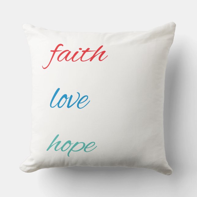 FAITH, KÄRLEK, HOPE KUDDE (Framsida)