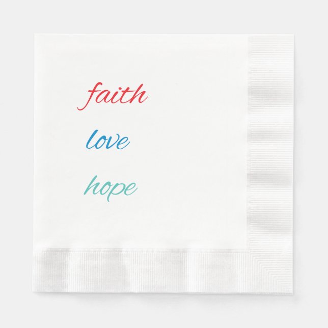 FAITH, KÄRLEK, HOPE PAPPERSSERVETT (Framsidan)