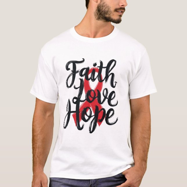 Faith, Kärlek, Hope T Shirt (Framsida)