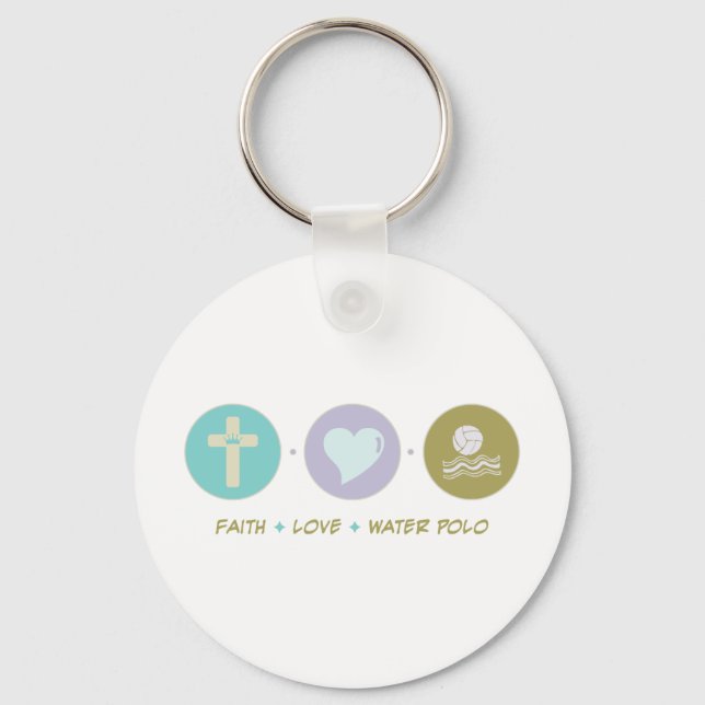 Faith Kärlek Vatten Polo Nyckelring (Framsida)