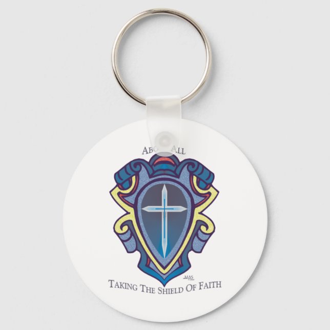 Faith Keychain Shield Nyckelring (Framsida)