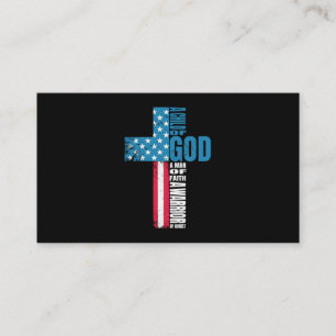 Faith Kor American Flagga Jesus Visitkort