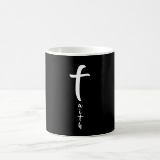 Faith Kor Black and White Typography Simple Kaffemugg