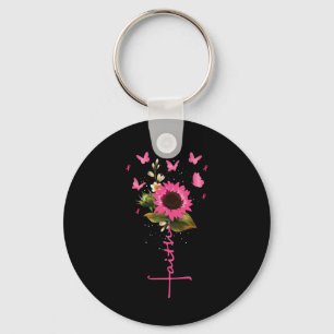 Faith Kor Breast Cancer Awareness Christian Gift Nyckelring