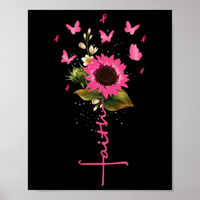 Faith Kor Breast Cancer Awareness Christian Gift Poster (Framsidan)