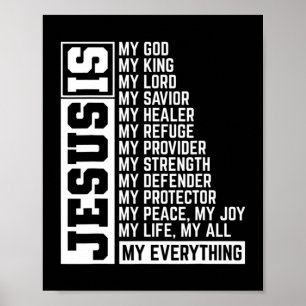 Faith Kor Christian Religiösa Jesus Lord Gift Je Poster
