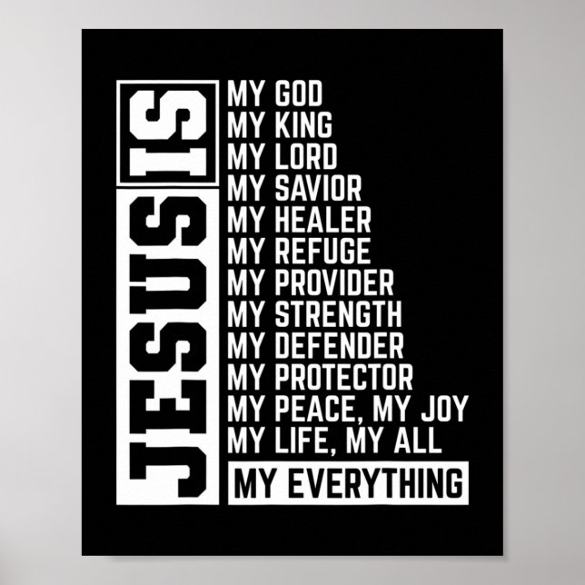Faith Kor Christian Religiösa Jesus Lord Gift Je Poster (Framsidan)