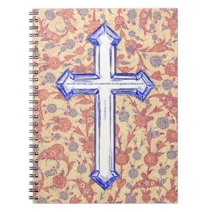 Faith Kor och Scripture Vintage Stil Journal Anteckningsbok