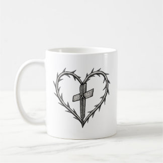 Faith Kor och Thorn Heart Christian Kaffemugg