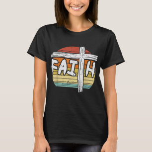 Faith Kor Sunset Religiösa Gud Jesus Christian M T Shirt