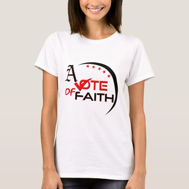 "Faith-kvinnans t-shirt" T Shirt (Framsida)