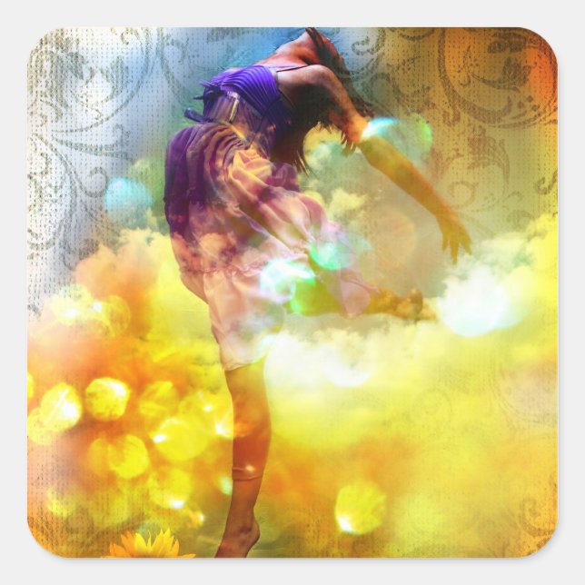 Faith-läder Fyrkantigt Klistermärke (Framsida)