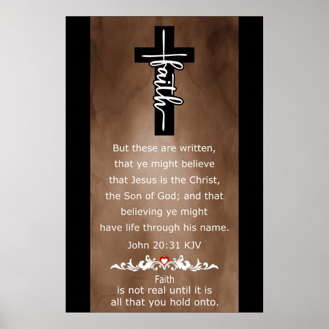Faith Life through Jesus Namn Poster (Framsidan)