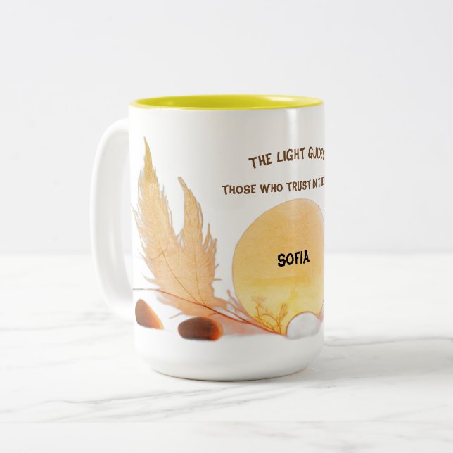 Faith & Light 15oz Two-Tone Mug Två-Tonad Mugg (Framsida vänster)