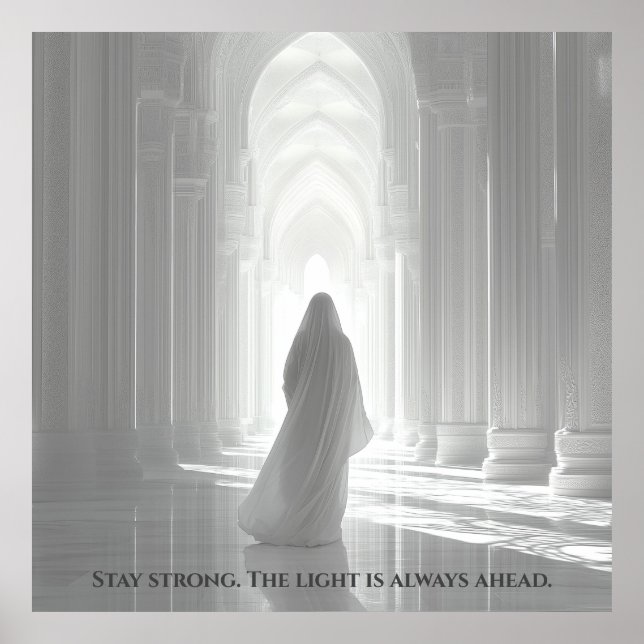 Faith Light in Church Inspirational Hope Quote Poster (Framsidan)