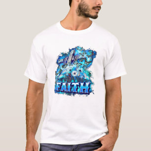 Faith Light Jesus Retro Faith Butterfly Flower Bib T Shirt