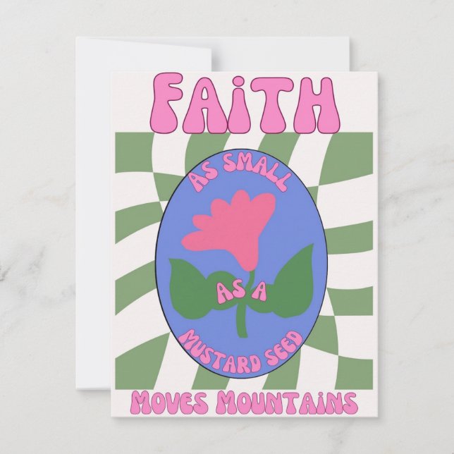 Faith lika liten som en senap/kristen julkort (Framsida)