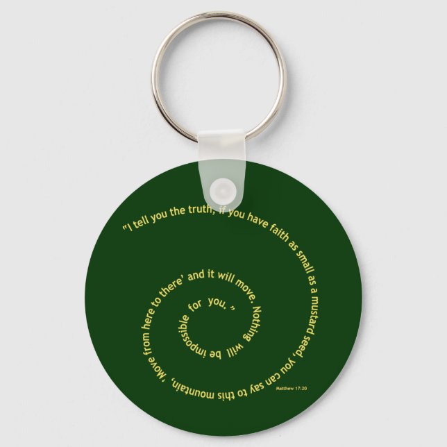 Faith lika liten som Mustard Seed Nyckelring (Framsida)
