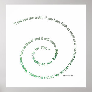 Faith lika liten som Mustard Seed Poster