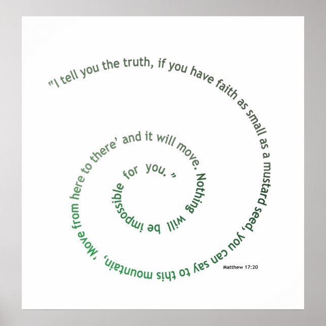 Faith lika liten som Mustard Seed Poster (Framsidan)