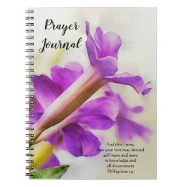 Faith Lila Flower Art Prayer Journal bärbar dator Anteckningsbok