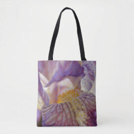 Faith Lila Iris Tote Proverbs blommor Tygkasse