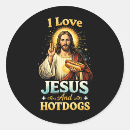 Faith, Love, and Hotdogs Runt Klistermärke