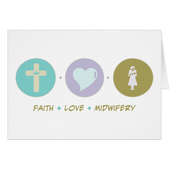Faith Love Förlossningsvård Hälsningskort (Framsidan Horizontal)