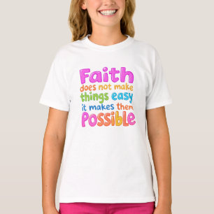 Faith Makes Sak Möjlig kristen T Shirt
