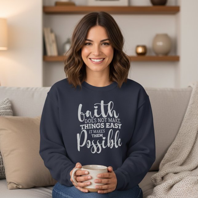 Faith Makes Sak Möjlig kristen T Shirt (Faith Makes Things Possible Christian Sweatshirt)