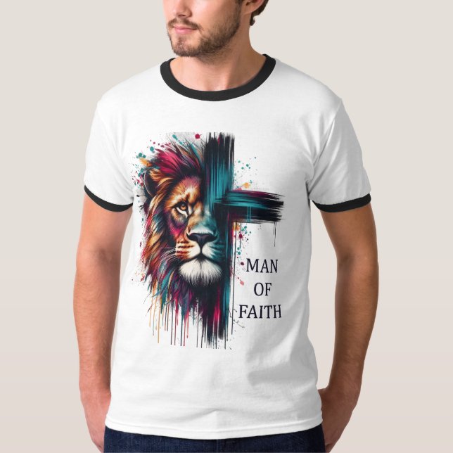 Faith-mannen - Watercolor Lejon T Shirt (Framsida)