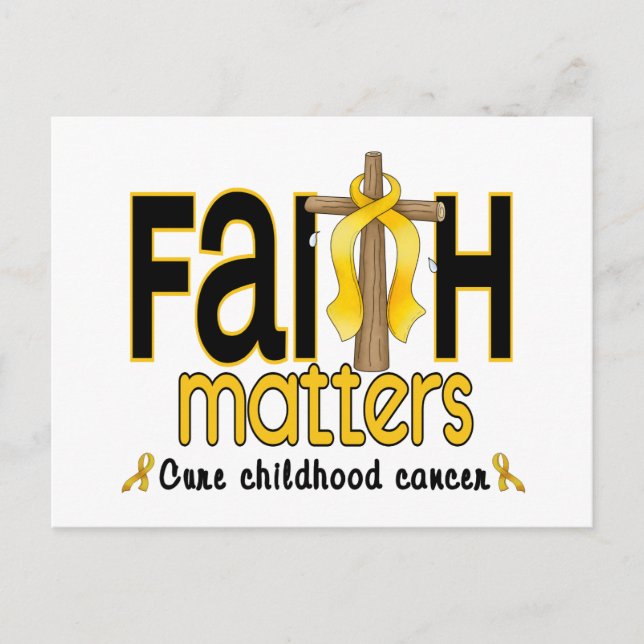 Faith Matters Kor 1 om cancer hos barn Vykort (Framsida)