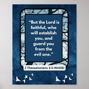 Faith Message - Bible Verse - 2 Thessaloniki 3-3 Poster