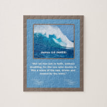 Faith Message - Bible Verse - James 1:6 - 8 x 10 -